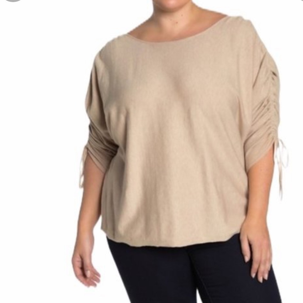 Max Studio~ Ruche Knit Top - Picture 2 of 5